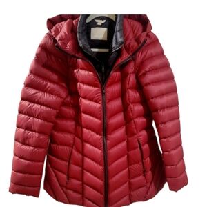 Soia & Kyo Crimson Red Puffer Down Jacket Women's